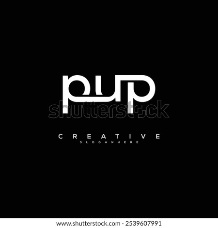 PUP Letter Logo Design Initial Vector Concept. Simple PUP Logo Template Illustration