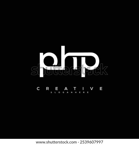 
PHP Letter Logo Design Initial Vector Concept. Simple PHP Logo Template Illustration