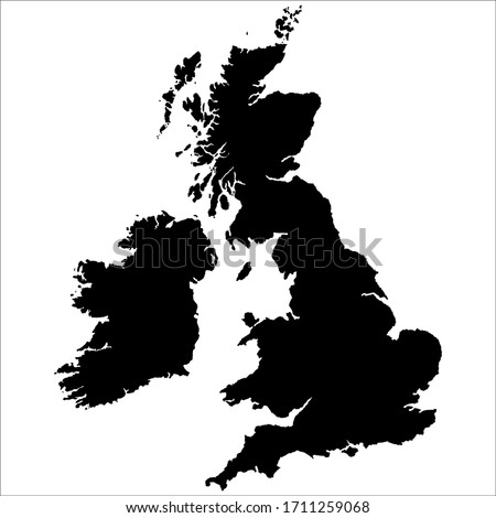 Map of Great Britain. UK map, vector illustration Сток-фото © 