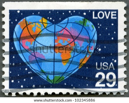 UNITED STATES OF AMERICA - CIRCA 1991: A stamp printed in USA shows word \