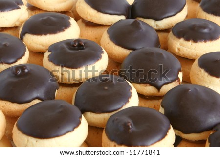 Confectionery products. Cookies in chocolate.
