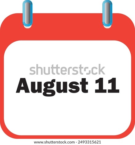 August Month Date 11 | Icon Design