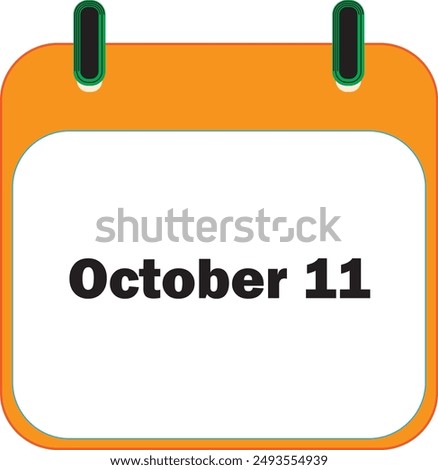 October Month Date 11 | Icon Design