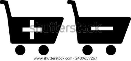 multiple Shopping cart symbol icon eps