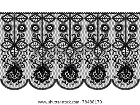 ArtbyJean - Images of Lace: Black and White Seamless borders with