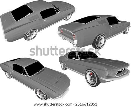 Vector silhouette illustration sketch, detailed design of a cool, flat Turno NOS racing sports car belonging to crazy rich and young entrepreneurs