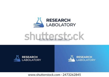 laboratory logo design. Lab tech logo design template