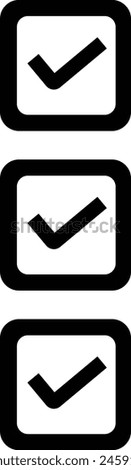 Check list icon or logo isolated sing symbol design EPS 10.