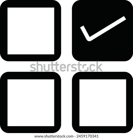 Check box icon symbol for smart phone design EPS 10.