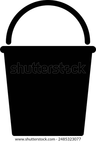 Bucket icon, vector illustration. Flat design style. vector bucket icon illustration isolated on White background, bucket icon Eps10.