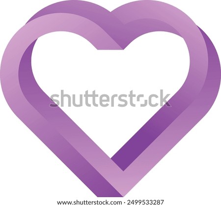 3D heart logo. heart logo creative 3D symbol of a volunteer organization or a symbol of donation.