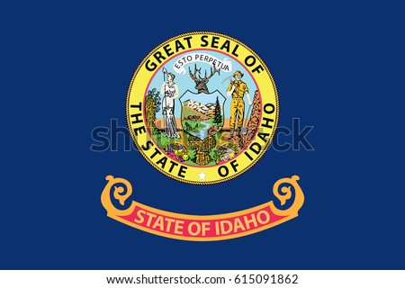 Idaho State Flag. Vector illustration.