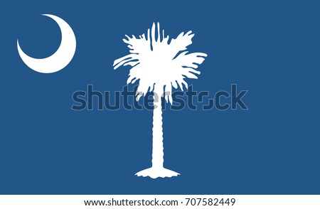 South Carolina State Flag. Vector illustration.