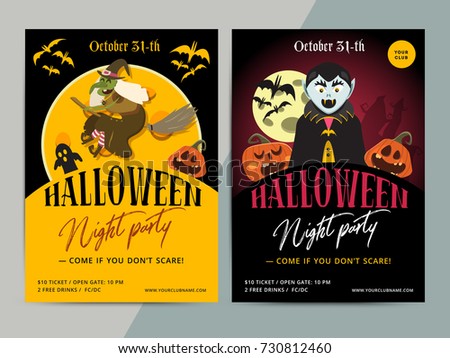 happy halloween party poster template design all hallow eve flyer