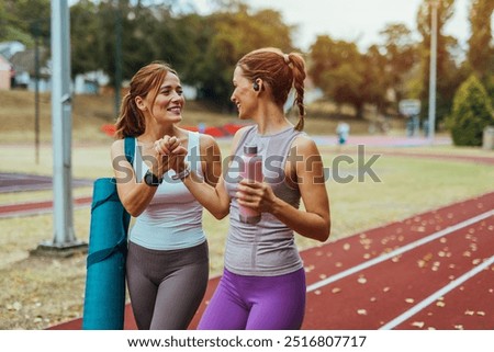 Similar – Image, Stock Photo Joga life happines content