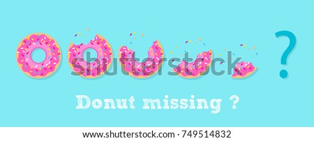 Strawberry Donut illustration vector, Sweet soft Strawberry Donuts in concept 