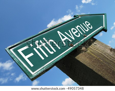 FIFTH AVENUE road sign
