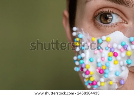 Similar – Image, Stock Photo Artistic and reamy portrait of a woman surrouded by nature