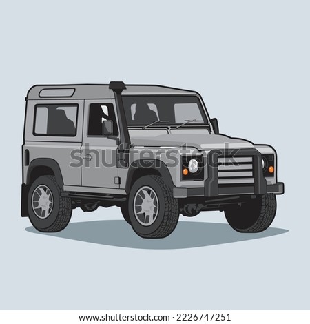 4x4 Suv Off road car. Vector illustration.