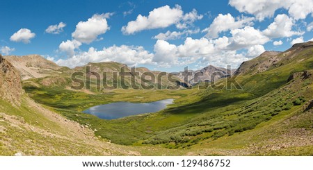 Colorado Mountain Lake Panorama, Rocky Mountains, USA