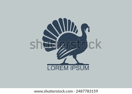 Stylized Turkey Illustration for Branding and Holidays