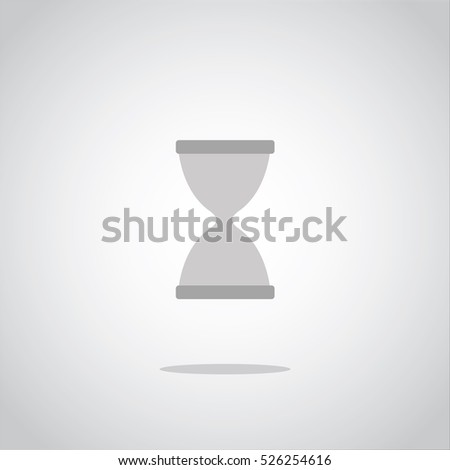 empty hourglass illustration isolated in a gray background
