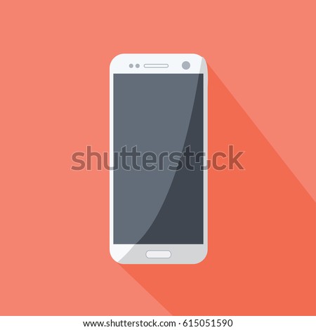 a realistic modern blank, empty cell phone vector illustration or mobile for business & gadget technology on flat design style