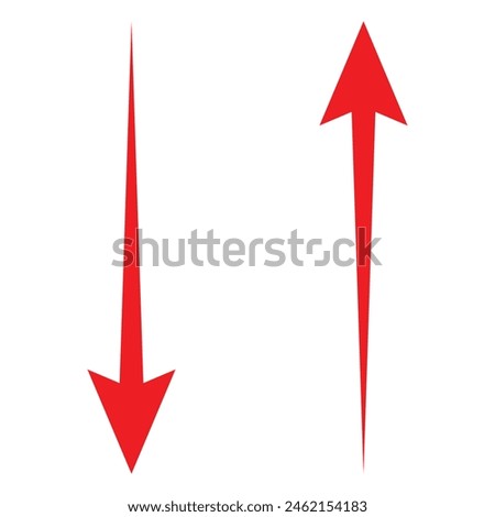 up and down arrows icon vector, up and down long arrows, up-down icon. A small two-way black direction symbol. vector arrow icon design. 