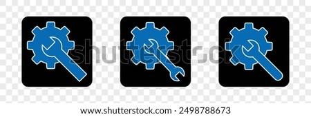 Gear icon. efficient maintenance icon like thin line cog gear. concept of system data result pictogram. flat line art style trend modern linear logotype graphic stroke design. Setting icon.