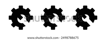 Gear icon. efficient maintenance icon like thin line cog gear. concept of system data result pictogram. flat line art style trend modern linear logotype graphic stroke design. Setting icon.