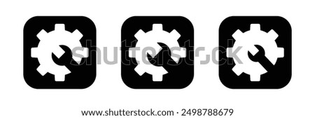 Gear icon. efficient maintenance icon like thin line cog gear. concept of system data result pictogram. flat line art style trend modern linear logotype graphic stroke design. Setting icon.