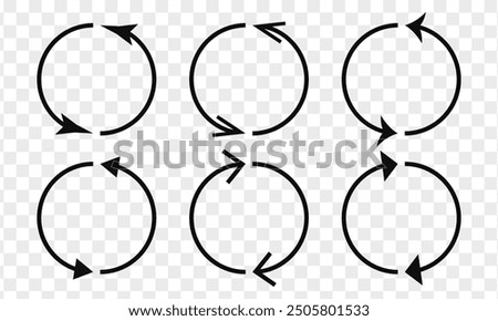 Two arrows go round. Modern circle form icon on isolated background. Currency exchange, transfer, recycle symbol, renew energy, web reload, change concept, refresh process. Double Arrow icon. Eps 10.