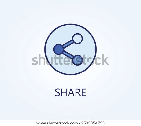 Share vector, icon or logo sign symbol illustration