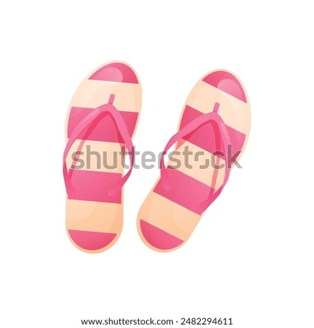 Flip flops pink - summer, beach slippers.Vector illustration EPS 10
