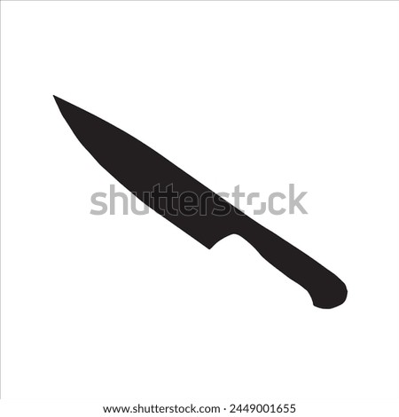 
Kitchen knife silhouette vector icon illustration