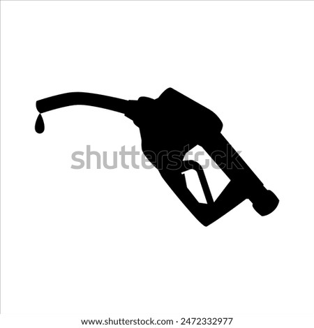 Fuel nozzle silhouette isolated on white background. Fuel nozzle icon vector illustration design.