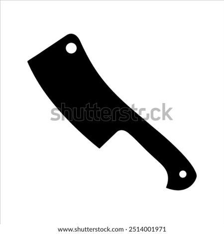 Cleaver knife silhouette vector illustration design on white background.