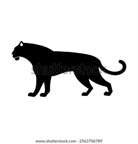 Florida panther silhouette vector illustration design on white background.