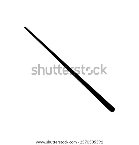 Cue stick silhouette vector illustration design on white background.