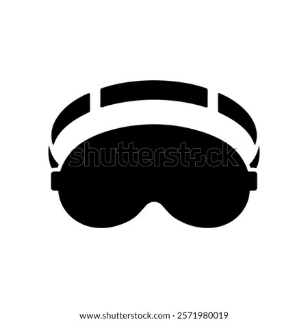 Sleeping eye mask icon silhouette vector illustration design on white background.