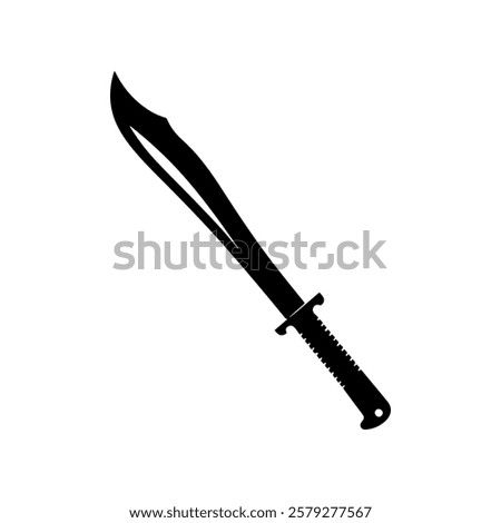 Old machete icon silhouette vector illustration design on white background.