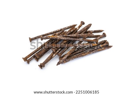 Similar – Image, Stock Photo rusty nails on the ground