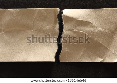 Torn piece of paper blank