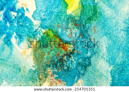 Abstract watercolor painting mixed media grunge background