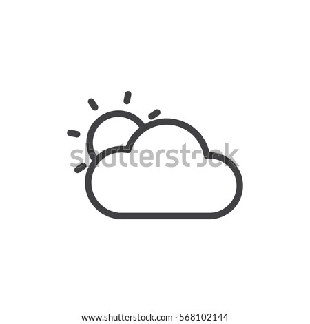 cloudy icon. sign design