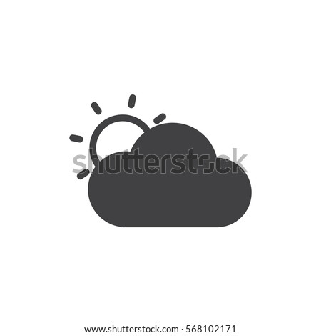 cloudy icon. sign design