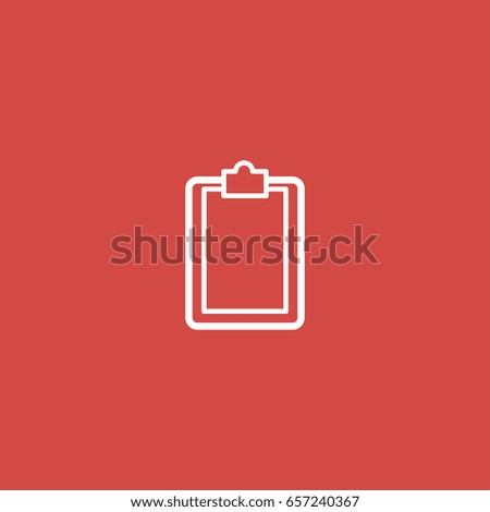 paper holder. icon. sign design. red background