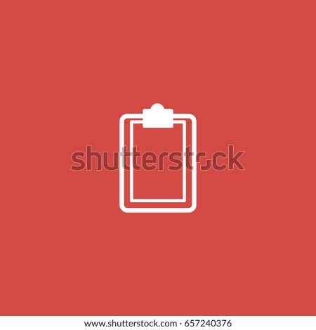 paper holder. icon. sign design. red background