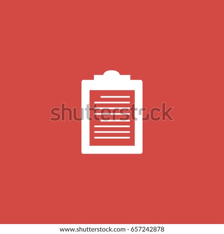 paper holder. icon. sign design. red background