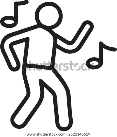 Vector icon design of dancing